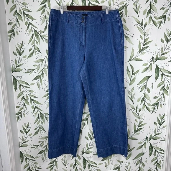 Talbots New England Chino Denim Hemp Blend Pants. Size 14. - Picture 1 of 9